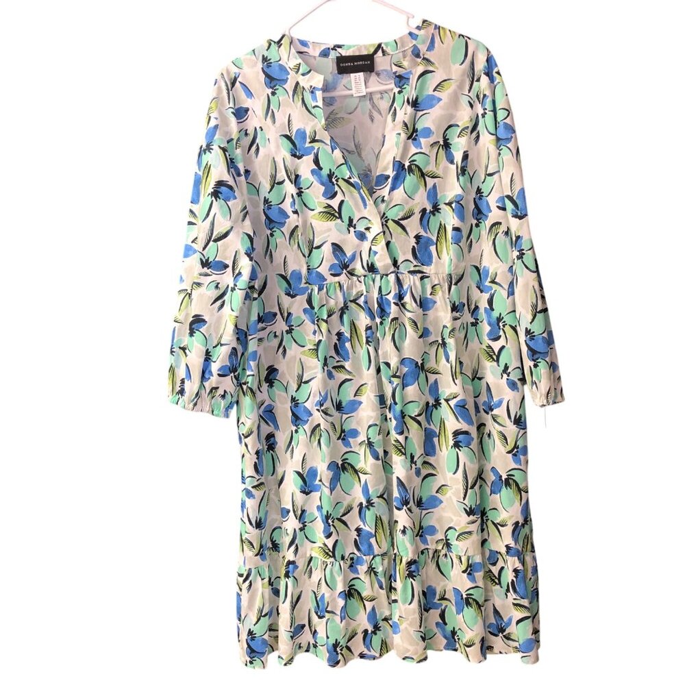 Donna‎ Morgan Floral Print Dress Lightweight 3/4 Sleeve Size 18NWT